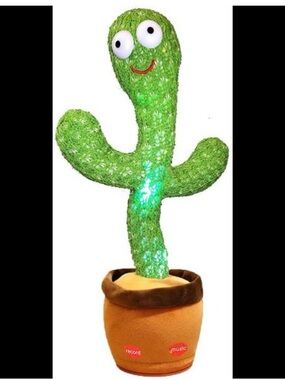 Dancing Cactus Toy Talk Repeat Sing 15S Record Sunny Cactus Toy 120 Pcs Songs